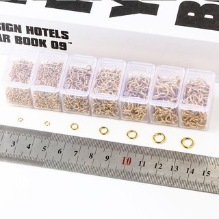 Một Bộ Hộp Thép Không Gỉ 18K Vàng PVD Mở Nhảy Nhẫn DIY Trang Sức Làm Đồ Dùng Phụ Kiện