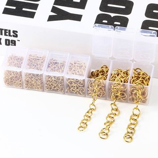 Một Bộ Hộp Thép Không Gỉ 18K Vàng PVD Mở Nhảy Nhẫn DIY Trang Sức Làm Đồ Dùng Phụ Kiện