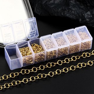 Một Bộ Hộp Thép Không Gỉ 18K Vàng PVD Mở Nhảy Nhẫn DIY Trang Sức Làm Đồ Dùng Phụ Kiện