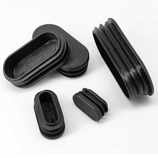 Hình Bầu Dục Ống Nhựa Phích Cắm Ống Chèn Nút Chặn Bàn Ghế Chân Mũ Đen / Trắng 10 * 20mm ~ 25 * 50mm