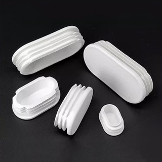 Hình Bầu Dục Ống Nhựa Phích Cắm Ống Chèn Nút Chặn Bàn Ghế Chân Mũ Đen / Trắng 10 * 20mm ~ 25 * 50mm