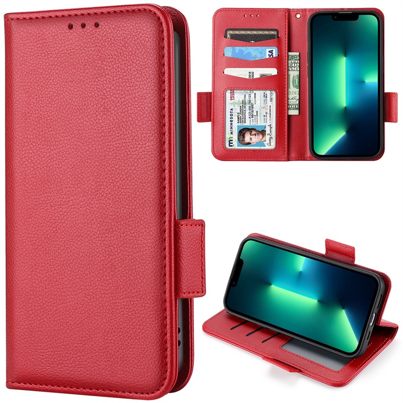 Bao Da Lật Ví Cho iPhone 15 14 Plus 13 12 Mini Pro Max Khe Cắm Thẻ Đứng Có Dây Buộc Tay Chống Sốc Vỏ Bảo Vệ