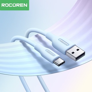Cáp Rocoren USB Type C Fast Charing 3A Cáp silicon lỏng cho iPh15 Samsung Xiaomi Huawei