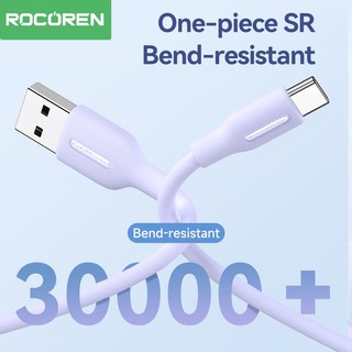 Cáp Rocoren USB Type C Fast Charing 3A Cáp silicon lỏng cho iPh15 Samsung Xiaomi Huawei