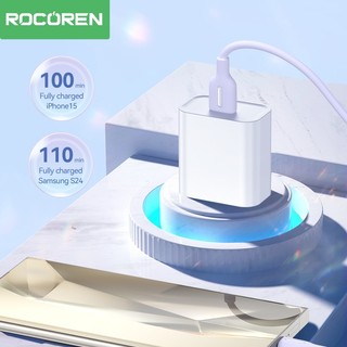 Cáp Rocoren USB Type C Fast Charing 3A Cáp silicon lỏng cho iPh15 Samsung Xiaomi Huawei