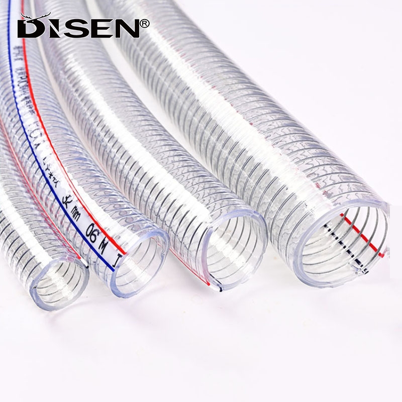 Ống dây thép 1 mét Ống nhựa PVC trong suốt ID10 ~ 25mm Máy bơm nước gia cố chất lượng cao Ống dầu linh hoạt
