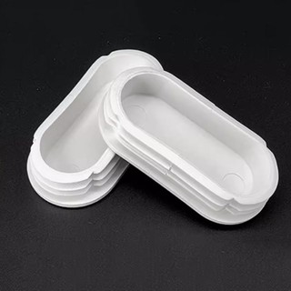 Hình Bầu Dục Ống Nhựa Phích Cắm Ống Chèn Nút Chặn Bàn Ghế Chân Mũ Đen / Trắng 10 * 20mm ~ 25 * 50mm