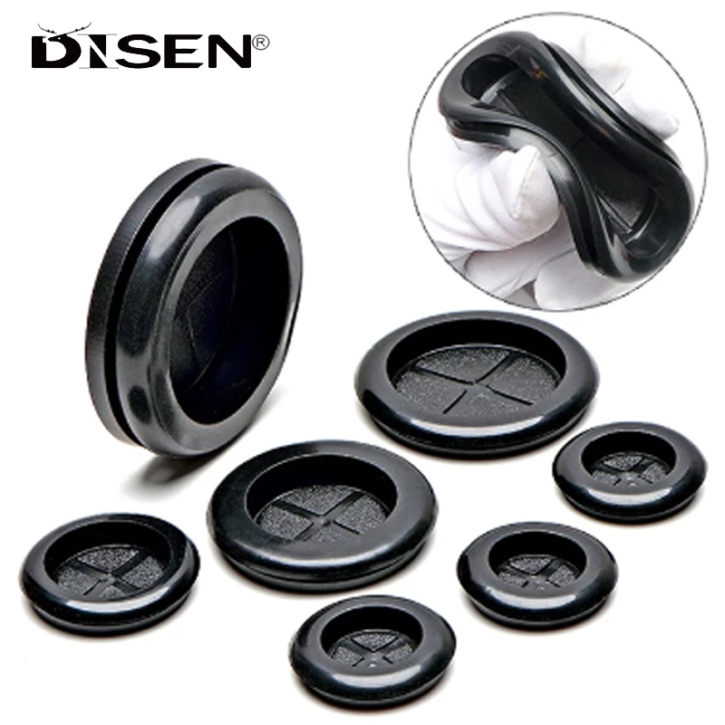 Rãnh Cao Su Grommet 16-60mm Lỗ Trống Dây Cáp Gioăng Cao Su Con Dấu Các Loại Bộ Để Bảo Vệ Dây Cáp Phần Cứng Dụng Cụ