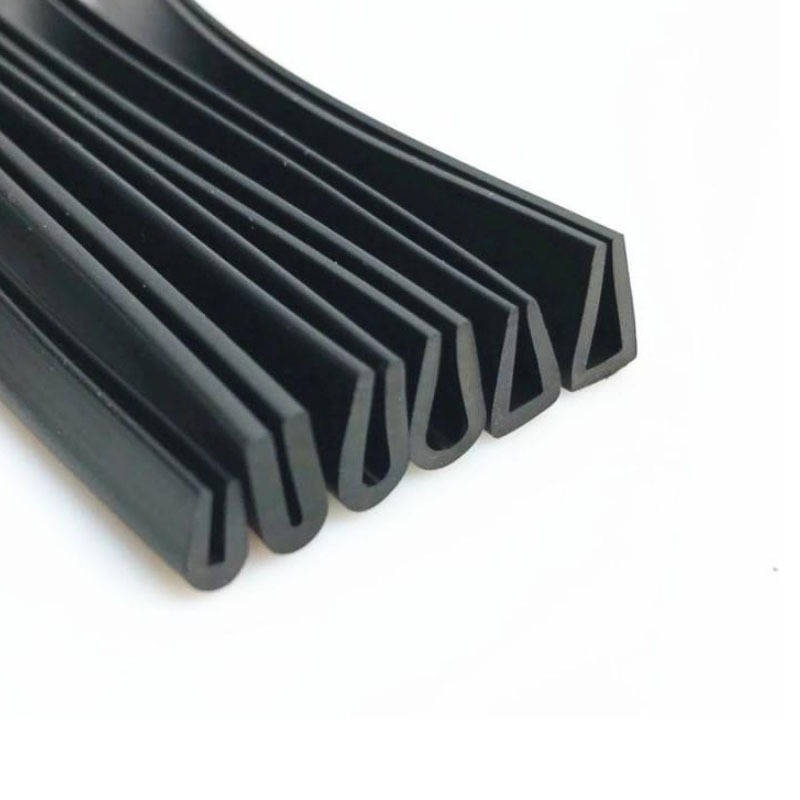 1m Hình Chữ U Cao Su Bảo Vệ Con Dấu Dải Cửa Ô Tô Cạnh Bảo Vệ Dải Đen Chữ U Edge Shield Kính Kim Loại Chống Va Chạm Bảo Vệ
