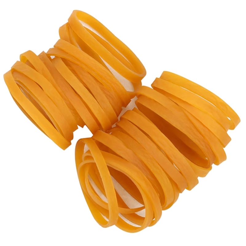 Độ dày1.5mm Dây cao su đàn hồi cao màu vàng Vòng cao su co giãn Dia20mm-75mm Chiều rộng3 / 5 / 10mm cho văn phòng tại nhà