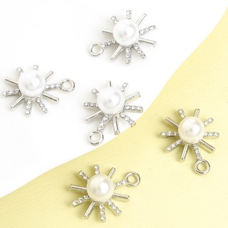 10 Chiếc Thời Trang Sáng Bóng Kim Cương Giả & Ngọc Trai Kẻ Sọc Hình Mặt Trời Quyến Rũ DIY Tinh Tế Sang Trọng Xương Xương Cổ Bông Tai Mặt Vòng cổ Bông Tuyết Thích Hợp Cho Nam Nữ Mặc Tiệc Hàng Ngày