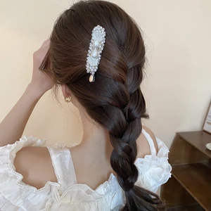 Ngọc Trai Đơn Giản handmade Kẹp Tóc Pháp Thanh Lịch Tính Khí Nổ Bên Mỏ Vịt Kẹp Thời Trang Đa Năng Kẹp Tóc Phụ Kiện Tóc Cho Nữ