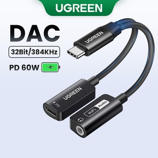 Bộ chuyển đổi Ugreen 2 trong 1 USB C sang Hifi Âm thanh 3,5 mm, sang Cáp sạc USB C PD 60W có vỏ từ tính cho iPhone 17