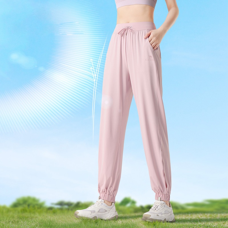 Ảnh Quần chống nắng CAMEL CROWN Quần tập Yoga nữ Thoáng khí cảm giác băng khô nhanh Quần thể thao 4