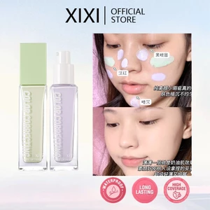 Xixi Cô Lập Kem Nền Dạng Lỏng Kem Nền Mặt Trang Điểm Kem Nền Dạng Lỏng Kem Nền Chống Thấm Nước Kiểm Soát Dầu Che Khuyết Điểm Lỗ Chân Lông Vô Hình Ngay Cả Màu Da Tím Xanh BB Cream Cosmeti
