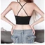 Klalien Mùa Hè Mới Nữ Hot Girl Blingbling Dây Đeo Xe Tăng Nhỏ Top Dây Xích Cao Cấp Ngắn Top