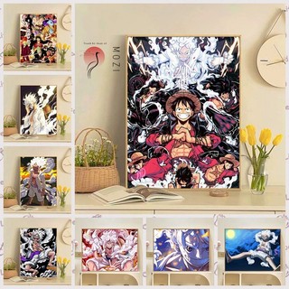 MOZI✨30 * 40cm / 40 * 50cm naruto One Piece Luffy DIY tranh tô màu theo số tranh số hóa tranh sơn dầu số hoá sơn acrylic  Tranh sơn dầu kỹ thuật số Tranh thủ công Làm đầy Tranh tô màu Tranh kỹ thuật số Hoạt hình Quà tặng Trang trí Acrylic