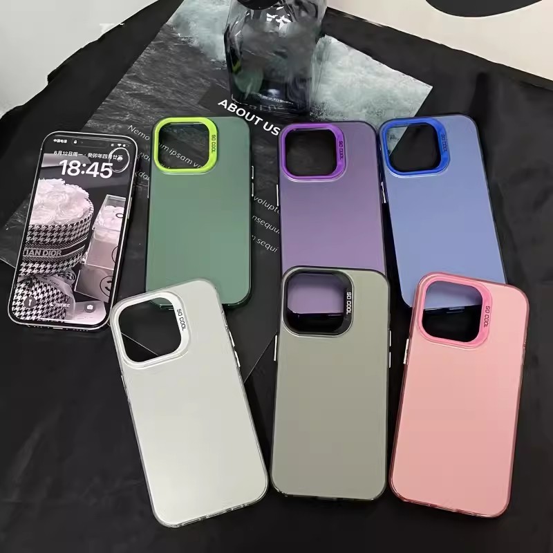 Ốp điện thoại mờ màu trơn đơn giản thời trang phong cách mới Xiaomi Redmi POCO X6 X5 X3 NFC M6 M5S M3 M4 F7 F5 F4 F3 GT Pro 4G 5G Vỏ bảo vệ chống sốc
