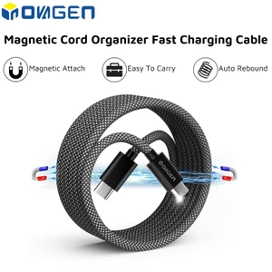 Cáp sạc từ tính hoàn toàn INOVAGEN Dây sạc nhanh 1m, 2m.Tangle Free Dễ dàng cuộn dây, Cáp sạc siêu nhanh lên đến 240W