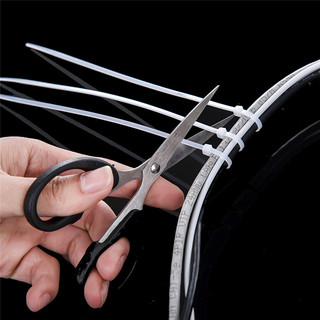 100 Chiếc Thắt Lưng Trắng Đen Dây Cáp Zip Dây Tự Khóa Cáp Nylon