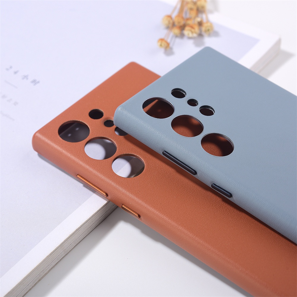 Sang Trọng Vegan Da Từ Tính Dành Cho Samsung Galaxy S24 Ultra S24Ultra 5G Chất Lượng Cao Kinh Doanh Chống Sốc Ốp điện thoại Có Hộp