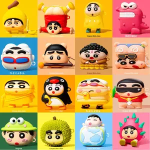 Crayon Shin chan Vỏ bảo vệ tai nghe cho AirPods 4/Pro/Pro 2/2Gen, silicon, 2024 mới