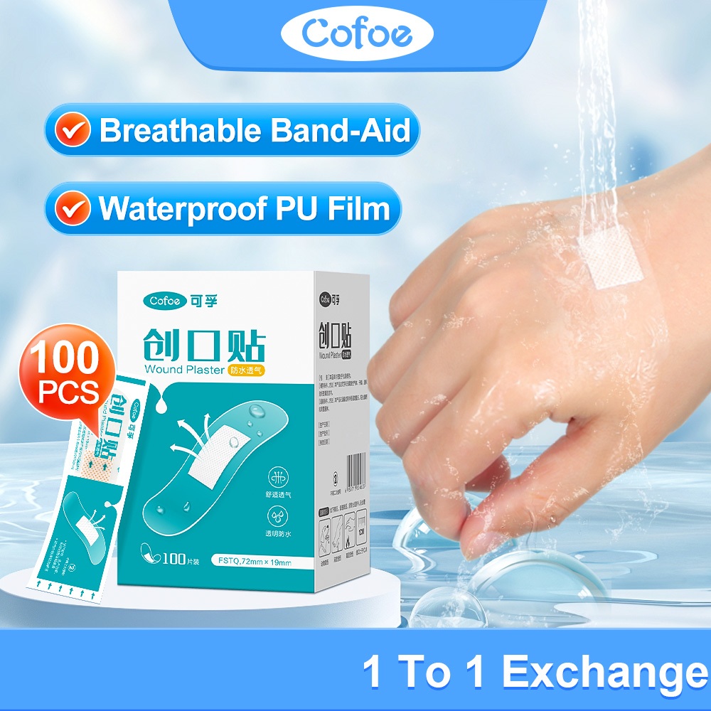 Ảnh Cofoe 100 Chiếc Keo Chống Thấm Nước Chăm Sóc Vết Thương Thạch Cao Băng Thoáng Khí-Aid Băng Mặc Trong Suốt Vô Hình Cầm Máu Chống Gạt Nháy Chân Chống Vi Khuẩn Sơ Cứu 1