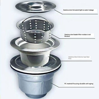 Thiết bị thoát nước ba mực Nhà bếp Bồn rửa rau củ Phụ kiện đường ống cống Bộ ống thoát nước ba lỗ thương mại, Ống thoát nước nhà bếp, Bồn rửa rau ba mực Se