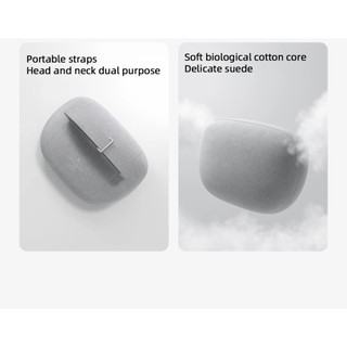 Mới Xiaomi Mijia Car Comfort Headrest N627 Lõi bông sinh học đàn hồi cao Hỗ trợ mềm mại Da hươu thoải mái và thoáng khí