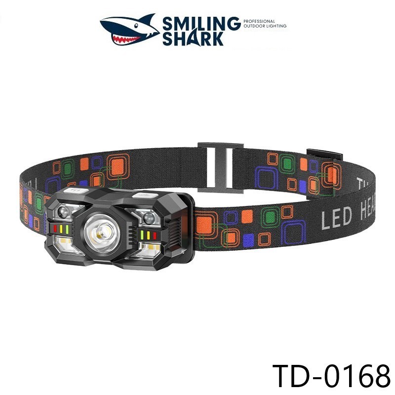 Đèn pin đội đầu Smiling Shark TD0168 Đèn Pha Cảm Biến Chiếu Sáng Đèn ...