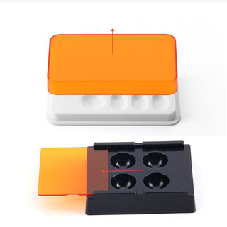4/8 Lỗ Nha Khoa Nhựa Bóng Đèn Hộp Bảo Quản Bảng Có Nắp Nha Khoa Veneer Hộp Phối Composite Hood Ốp Lưng Bóng Dụng Cụ