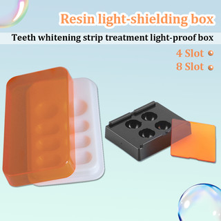 4/8 Lỗ Nha Khoa Nhựa Bóng Đèn Hộp Bảo Quản Bảng Có Nắp Nha Khoa Veneer Hộp Phối Composite Hood Ốp Lưng Bóng Dụng Cụ