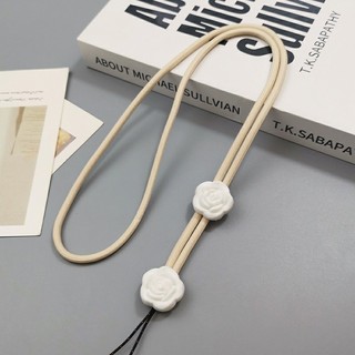 Dây Điện Thoại Di Động Có Thể Điều Chỉnh Treo Cổ Dây Dài Đôi Hoạt Hình Hoa Hồng Camellia Thích Hợp Vỏ Điện Thoại Di Động Móc Khóa Đĩa U Tai Nghe