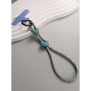 Dây Điện Thoại Di Động Có Thể Điều Chỉnh Cổ Tay Dây Ngắn Hoạt Hình Đôi Họa Tiết Màu Tình Yêu Dây Đeo Tay Thích Hợp Cho Vỏ Điện Thoại Di Động Móc Khóa Đĩa U Tai Nghe