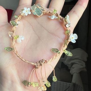 Mùa Xuân Mùa Hè Hoa Nhỏ Rừng Series Pha Lê Có Thể Điều Chỉnh Đá Thô Tay Dây Vòng Tay