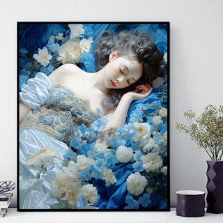 MOZI✨30 * 40cm / 40 * 50cm phong cách châu Âu tranh tô màu theo số tranh số hóa tranh sơn dầu số hoá Da Sữa Công Chúa Sơn Dầu Kỹ Thuật Số Tự Làm Tranh Handmade Tô Màu Tranh Acrylic Phong Cách Châu Âu Tranh Kỹ Thuật Số