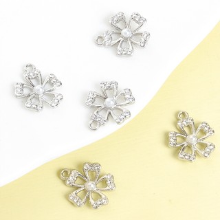 10 Chiếc Quyến Rũ Hoa Rỗng Tinh Tế Với Ngọc Trai Giả & Kim Cương Giả Sáng Bóng Cho DIY Đám Cưới Hàng Ngày Tính Khí Thanh Lịch Trang Sức Vòng Cổ Nữ Bông Tai Mặt Dây Hoa Năm Cánh