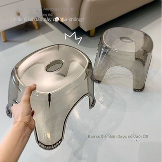 Ghế Đẩu Nhựa Acrylic Trong Suốt Dày Dặn Chống Trượt Tiện Dụng Cho Gia Đình Stool 【Chiosala12】 30x25x21cm