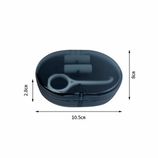 Hộp đựng chỉnh nha 2 lớp có gương, đựng răng giả/niềng tháo rời, que silicon làm sạch