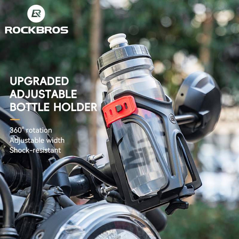 Rockbros Xe Máy Bình Nước Giá Đỡ Xe Đạp Leo Núi Xe Đạp Đường Bộ Có Thể Điều Chỉnh Chiều Rộng 360° Bộ ổn định chống sốc xoay có thể tháo rời