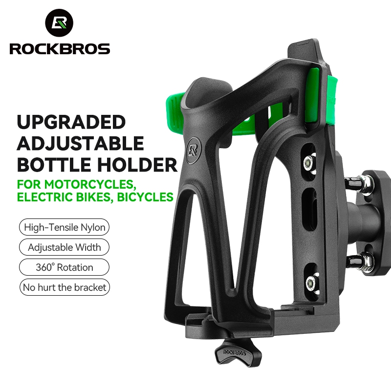 Rockbros Xe Máy Bình Nước Giá Đỡ Xe Đạp Leo Núi Xe Đạp Đường Bộ Có Thể Điều Chỉnh Chiều Rộng 360° Bộ ổn định chống sốc xoay có thể tháo rời