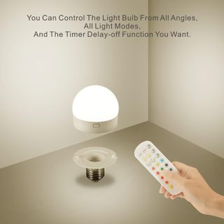 AIMI Bóng CÓ THỂ SẠC RGB CÓ THỂ TỪ XA CHO PIN TƯỜNG CÓ THỂ SẠC ĐIỆN E26 ĐÈN ĐÊM DIMMING