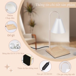 Canmeijia Đèn nến hương liệu Led Đèn bàn Led có thể điều chỉnh độ sáng 220V Đèn sáp nóng chảy với bóng đèn GU10 Đèn bàn cắm EU / Mỹ để trang trí phòng Quà tặng phòng ngủ