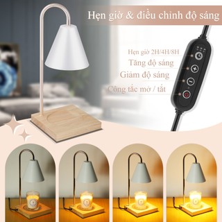 Canmeijia Đèn nến hương liệu Led Đèn bàn Led có thể điều chỉnh độ sáng 220V Đèn sáp nóng chảy với bóng đèn GU10 Đèn bàn cắm EU / Mỹ để trang trí phòng Quà tặng phòng ngủ