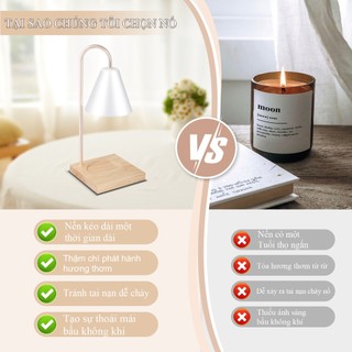 Canmeijia Đèn nến hương liệu Led Đèn bàn Led có thể điều chỉnh độ sáng 220V Đèn sáp nóng chảy với bóng đèn GU10 Đèn bàn cắm EU / Mỹ để trang trí phòng Quà tặng phòng ngủ