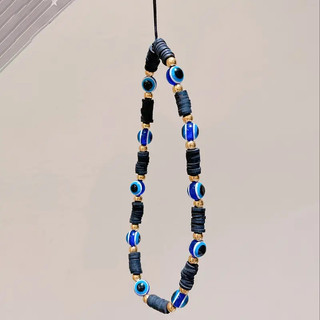 Điện Thoại Di Động Đồ Trang Trí Ngộ nghĩnh Mắt Quỷ Plus Đính Hạt Treo Dây Xích Điện Thoại Di Động Treo