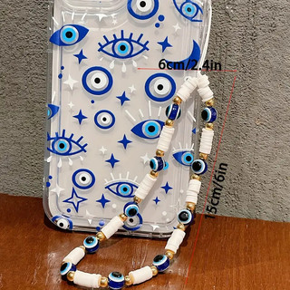 Điện Thoại Di Động Đồ Trang Trí Ngộ nghĩnh Mắt Quỷ Plus Đính Hạt Treo Dây Xích Điện Thoại Di Động Treo