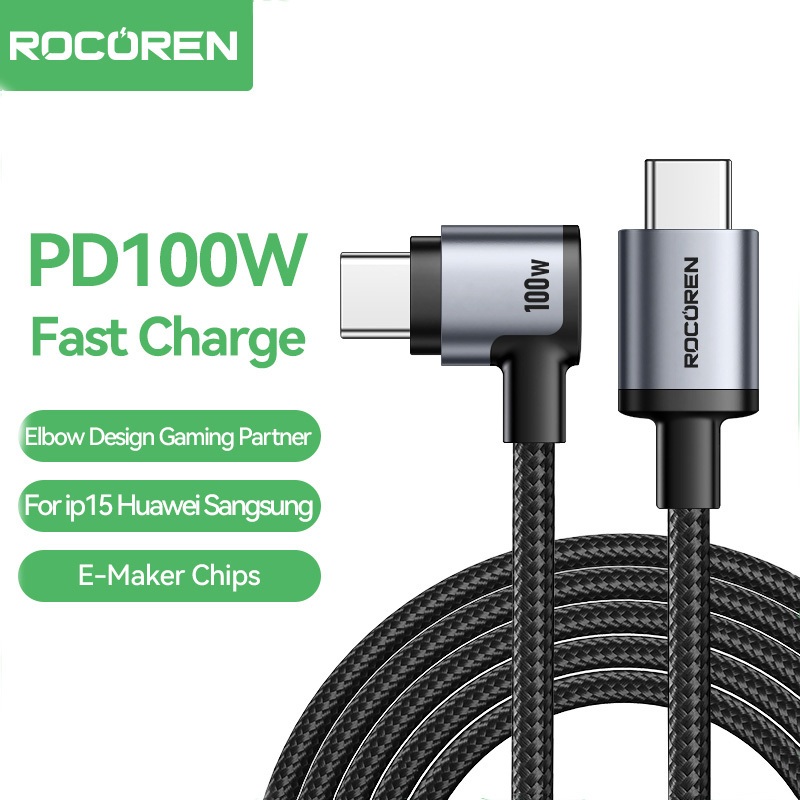 Cáp dữ liệu sạc nhanh cho đối tác chơi game Rocoren PD100W Type-C cho ...