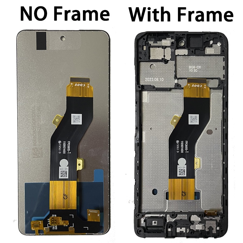 Dành cho Tecno Spark Go 2024 BG6 Màn hình LCD Bộ số hóa màn hình cảm ứng có khung lắp ráp cho Spark Go 2024