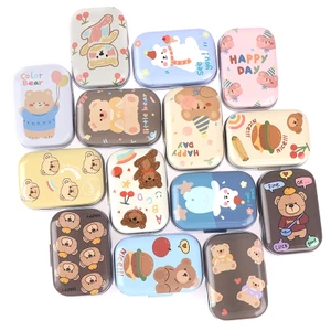 Thời trang gấu nhỏ thiếc đồ trang sức đồ trang sức hộp đựng tiền xu hộp thiếc hộp đựng đồ nhỏ rectanie glory